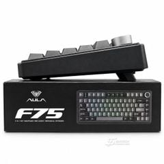 Phím Cơ AULA F75 8355 (Milk White Switch Đen Xám) Không Dây