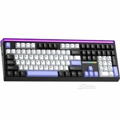 Phím Cơ AULA H108 2322 (Silent Cotton Candy Switch Đen Trắng Tím) Không Dây