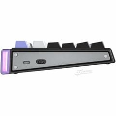 Phím Cơ AULA H108 2322 (Silent Cotton Candy Switch Đen Trắng Tím) Không Dây