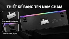 Phím Cơ AULA H108 2322 (Silent Cotton Candy Switch Đen Trắng Tím) Không Dây