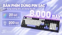 Phím Cơ AULA H108 2322 (Silent Cotton Candy Switch Đen Trắng Tím) Không Dây