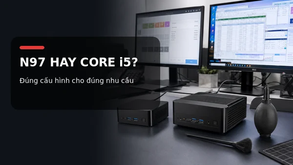 So sánh chip Intel Core N97 và Core i5 trên mini PC