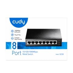 Bộ chia mạng Cudy GS108 8 cổng Gigabit vỏ kim loại