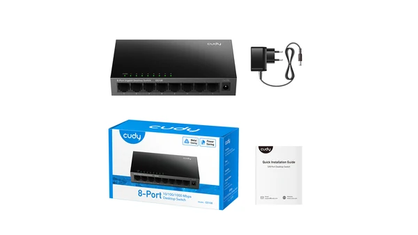 Bộ chia mạng Cudy GS108 8 cổng Gigabit vỏ kim loại
