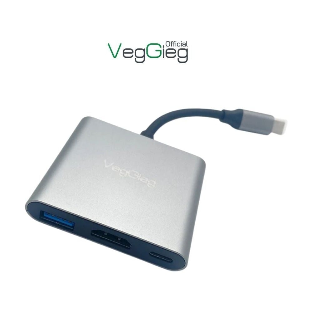 Hub Type-C Veggieg V-TC03 (HDMI, PD, USB 3.0)