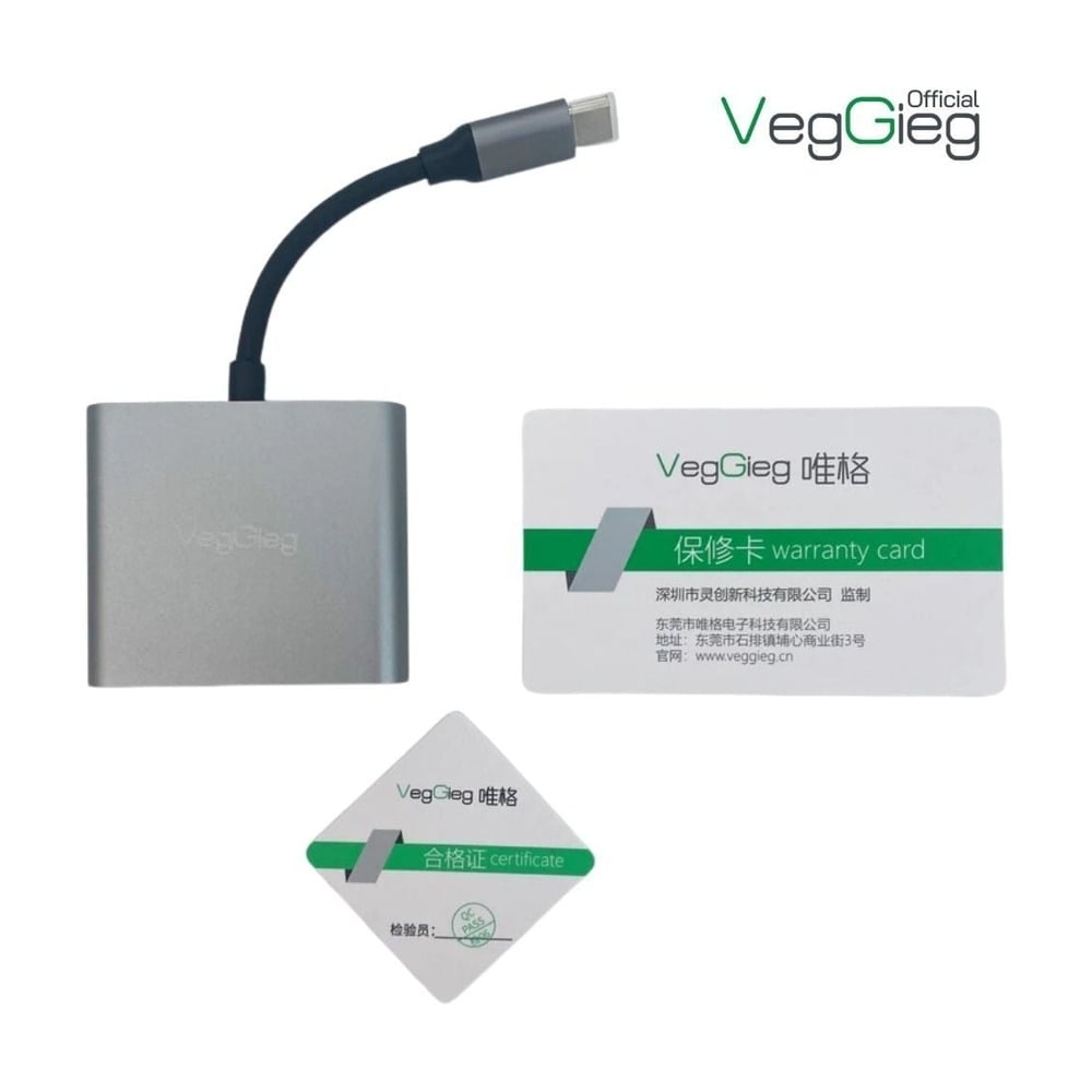 Hub Type-C Veggieg V-TC03 (HDMI, PD, USB 3.0)