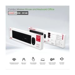 Combo Bàn Phím Chuột Cooler Plus W140 Đen Không Dây