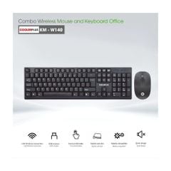 Combo Bàn Phím Chuột Cooler Plus W140 Đen Không Dây