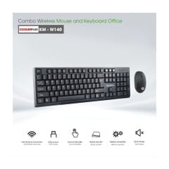 Combo Bàn Phím Chuột Cooler Plus W140 Đen Không Dây