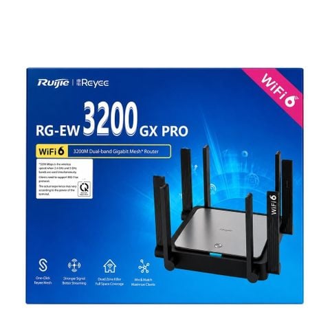 Bộ phát Router Wifi 6 MESH RUIJIE RG-EW3200GX PRO