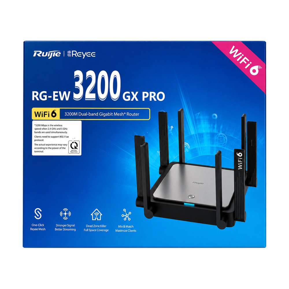 Bộ phát Router Wifi 6 MESH RUIJIE RG-EW3200GX PRO