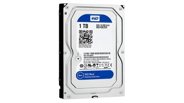 Tem nhãn WD10EZEX ghi 1TB SATA 64MB Cache trên mặt ổ cứng