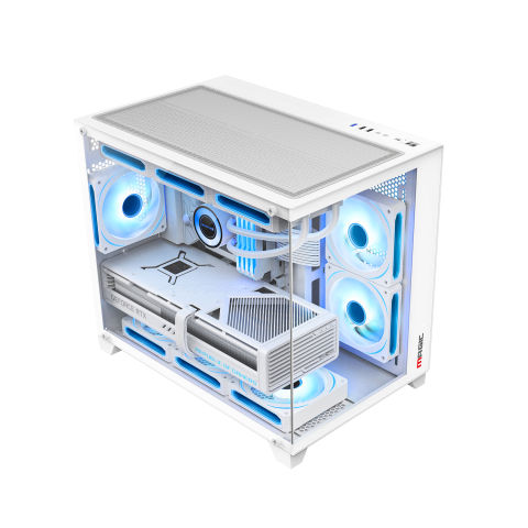 Vỏ Case Magic Aqua M Ultra Pro Full Micro ATX/AIO 360 Top Trắng