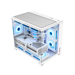 Vỏ Case Magic Aqua M Ultra Pro Full Micro ATX/AIO 360 Top Trắng