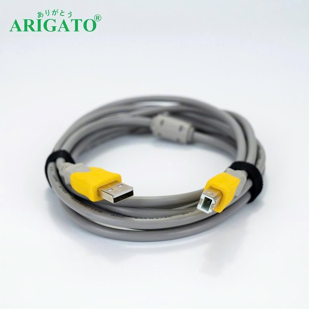 CÁP MÁY IN USB 2.0 ARIGATO 1.5M MÀU XÁM CHỐNG NHIỄU