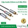 Cáp Audio 3.5mm ra 2 đầu RCA V-A601