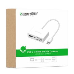 Cáp chuyển đổi từ TypeC sang HDMI + VGA Ugreen 30843 Vỏ nhựa
