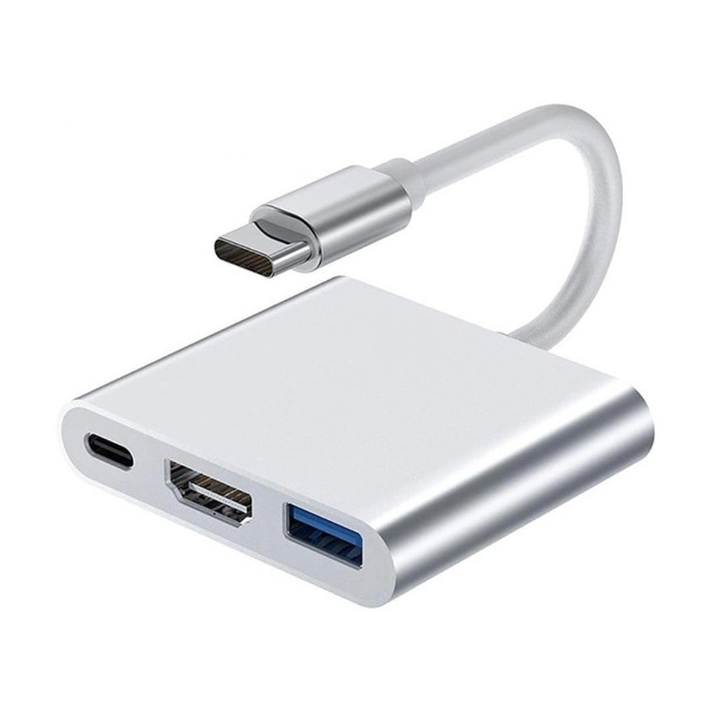 Cáp chuyển Type C (3in1) sang HDMI, USB 3.0, USB-C hỗ trợ phân giải 4K