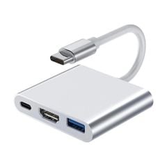Cáp chuyển Type C (3in1) sang HDMI, USB 3.0, USB-C hỗ trợ phân giải 4K