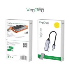 Cáp chuyển VEGGIEG USB 3.0 ra LAN 1000Mbps V-K306