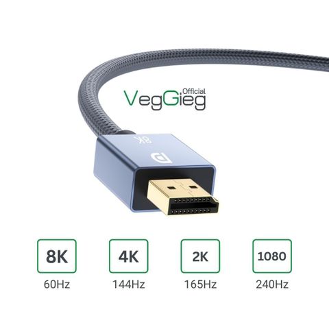 Cáp DisplayPort 1.4 8K VEGGIEG V-Z620 1.5m