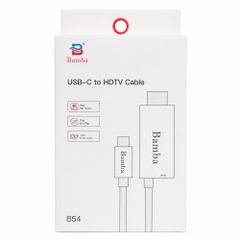 Cáp màn hình Type C – HDMI BamBa 4K/60Hz B54 2m (2 Đầu Đực)