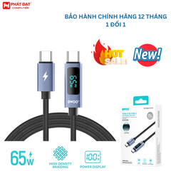 Cáp sạc BWOO BO-X323CC Type-C to Type-C 65W