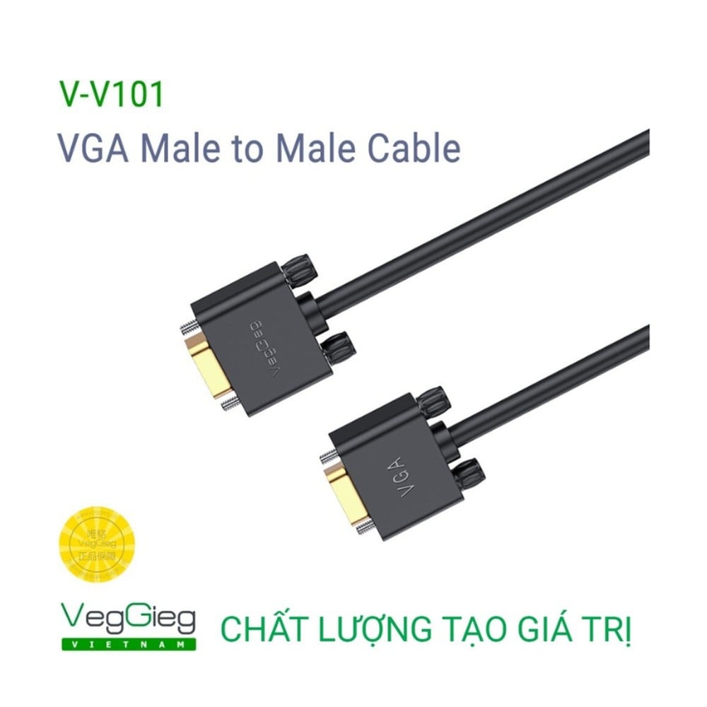 Cáp VGA 1.5m, lõi 6.0mm VEGGIEG V-V101