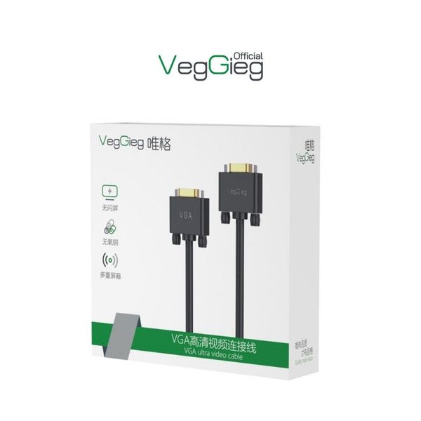 Cáp VGA 1.5m chuân 3+6 VEGGIEG V-V202