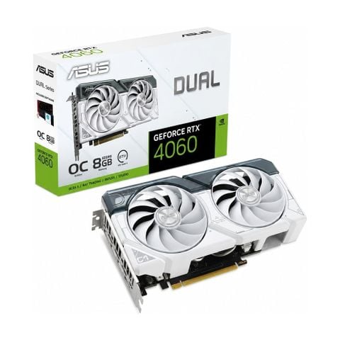 Card màn hình Asus Dual RTX 4060 White OC Edition 8GB GDDR6