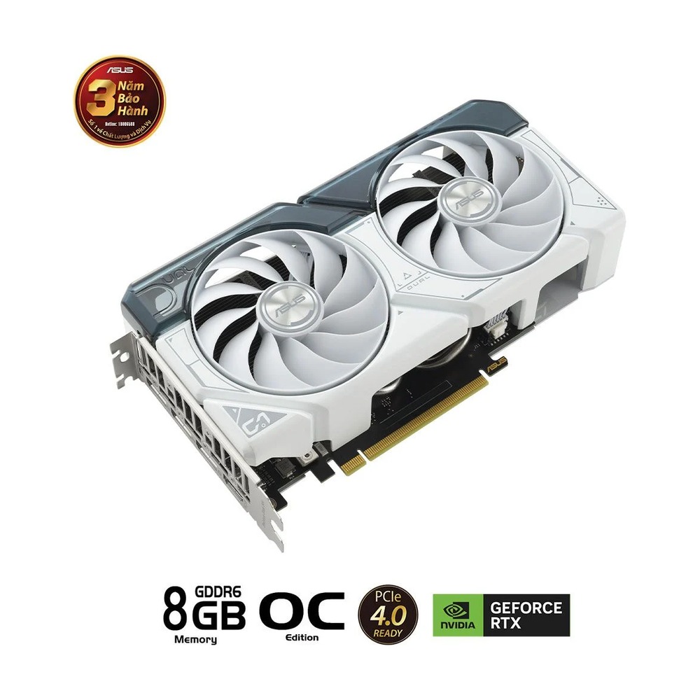 Card màn hình Asus Dual RTX 4060 White OC Edition 8GB GDDR6