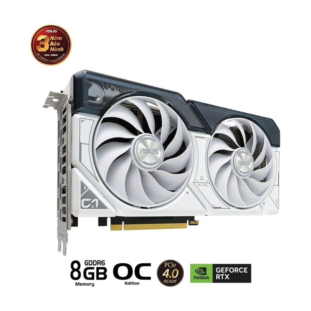 Card màn hình Asus Dual RTX 4060 White OC Edition 8GB GDDR6