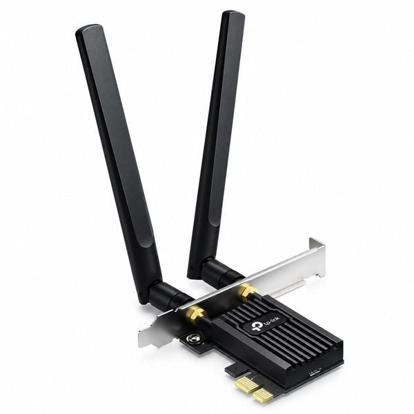 Card mạng Archer TX55E với 2 ăng-ten độ lợi cao và chân cắm PCIe x1