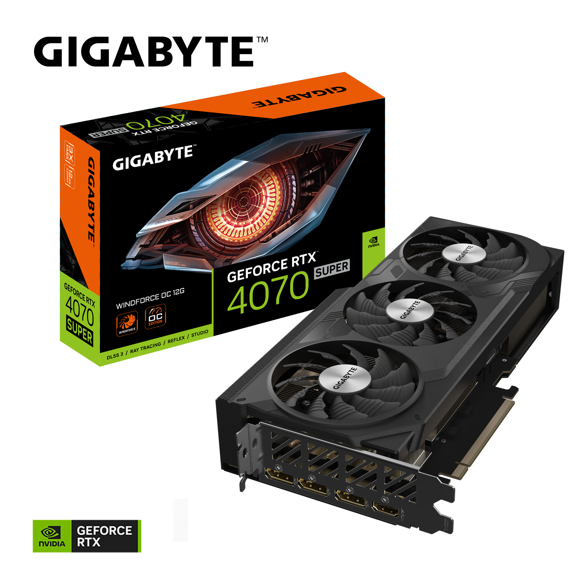 Card màn hình GIGABYTE RTX 4070 SUPER 12GB WINDFORCE OC (GV-N407SWF3OC-12GD)