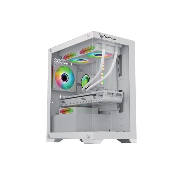 Vỏ Case Centaur Lumix M-ATX Trắng Kèm 3 Fan RGB