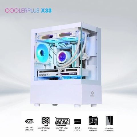 Vỏ Case CPC X33 ITX/M-ATX Trắng