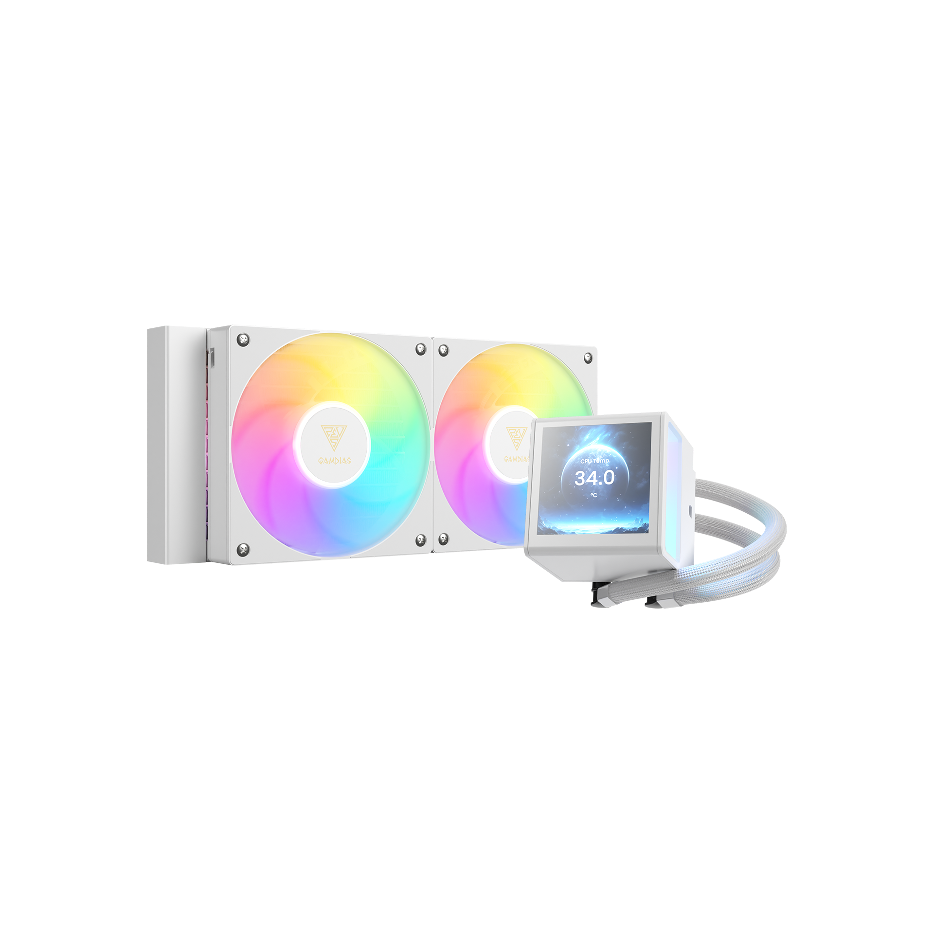 Tản nhiệt nước AIO Gamdias CHIONE P5-240 Trắng