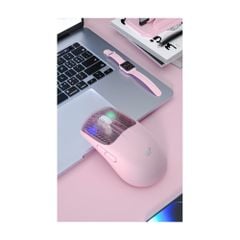 Chuột AULA Gaming SC560 3 mode Hồng