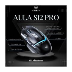 Chuột Gaming Aula có dây S12 PRO ĐEN