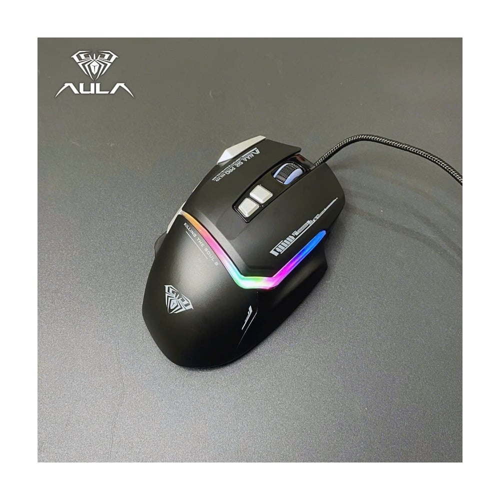 Chuột Gaming Aula có dây S12 PRO ĐEN