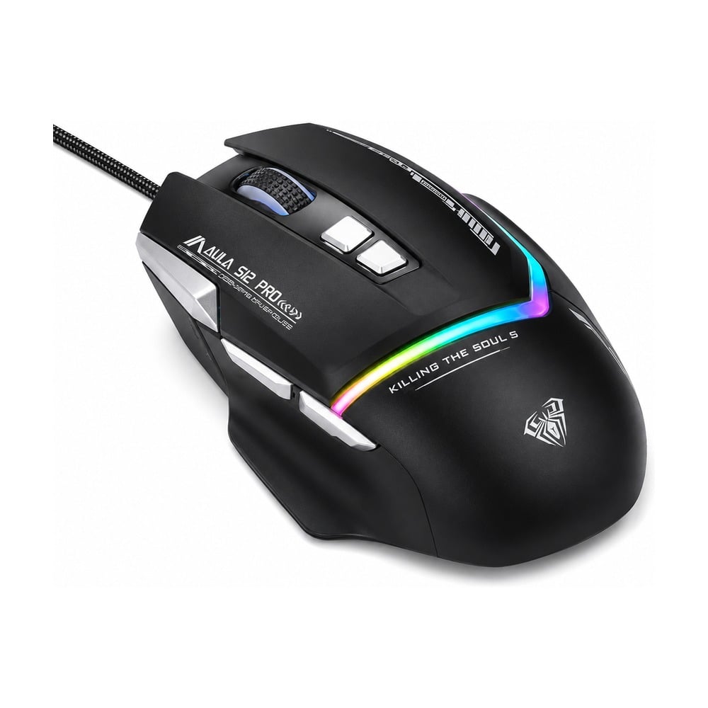 Chuột Gaming Aula có dây S12 PRO ĐEN