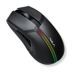 Chuột Gaming AULA F813 (USB + 2.4G) LED RGB, Màu Đen