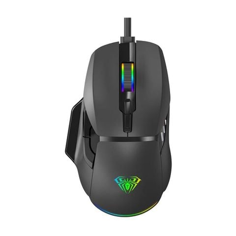 Chuột gaming có dây Aula F815 (Usb/Rgb/Đen)