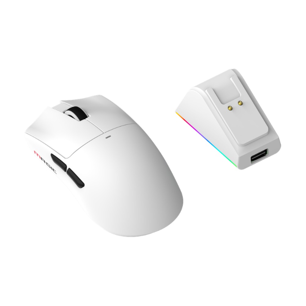 Chuột Gaming LDON V3 Pro Trắng 3 Mode Không Dây (Kèm Dock Sạc)