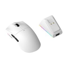 Chuột Gaming LDON V3 Pro Trắng 3 Mode Không Dây (Kèm Dock Sạc)