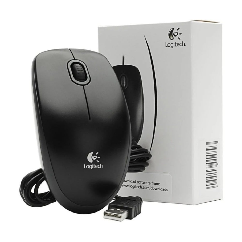 Chuột Logitech B100 Đen Có Dây