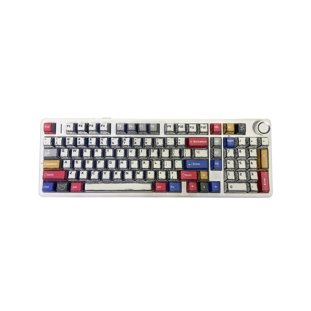 BÀN PHÍM CƠ GAMING AULA F99 PRO (1660) (Có núm xoay/ Màu comic/ Star Vector switch)