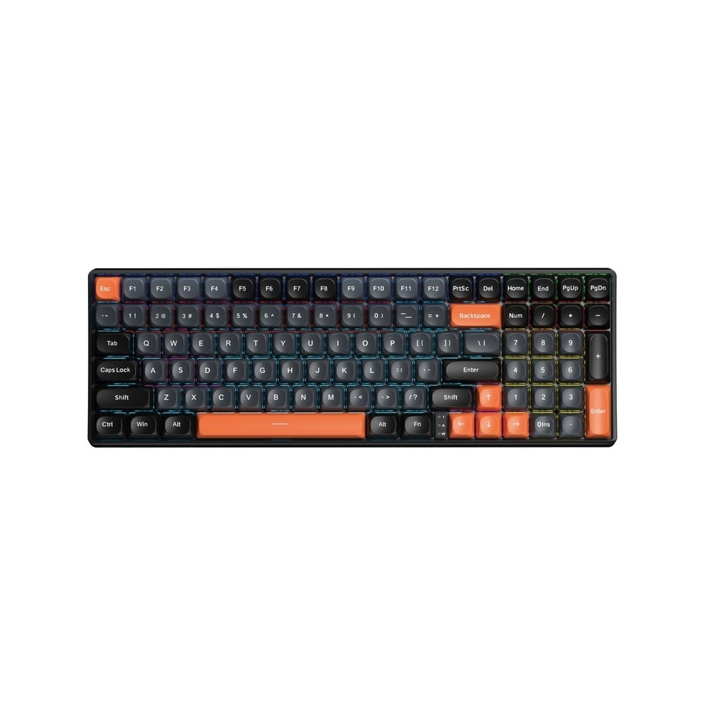 BÀN PHÍM CƠ GAMING AULA S100 PRO (3411) 3 MODE  (Phiên bản Đen+xám+cam/ Red switch)