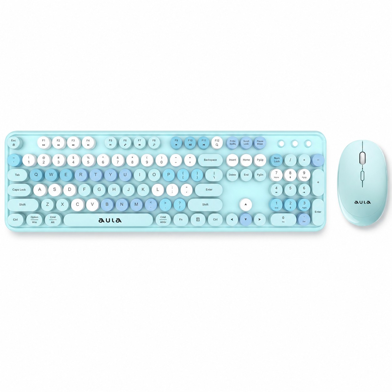 Combo phím chuột không dây Aula AC306 Xanh Dương