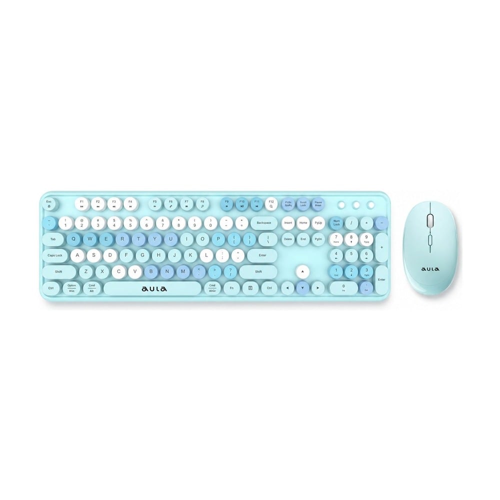 Combo Bàn Phím Chuột AULA AC306 (Xanh Dương) Không Dây